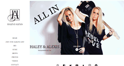 Desktop Screenshot of haleyandalexisband.com